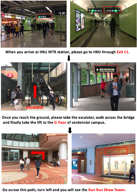 Direction from exit C1 HKU MTR station-Part1