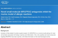Novel small-molecule MRGPRX2 antagonists inhibit the murine model of allergic reactions